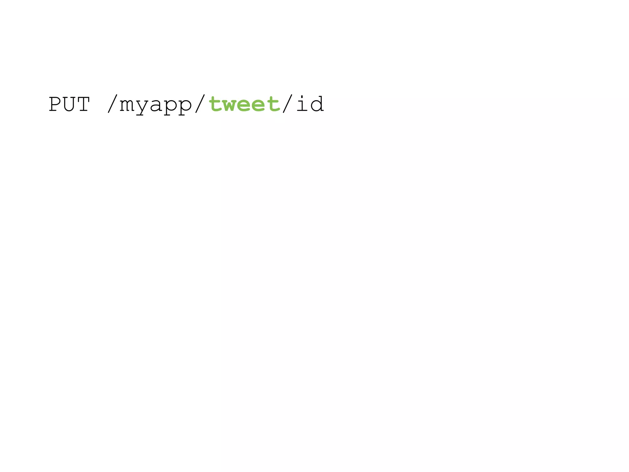PUT /myapp/tweet/id 