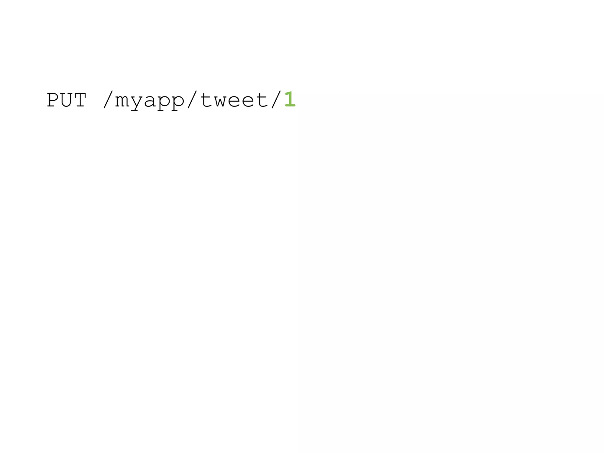 PUT /myapp/tweet/1 