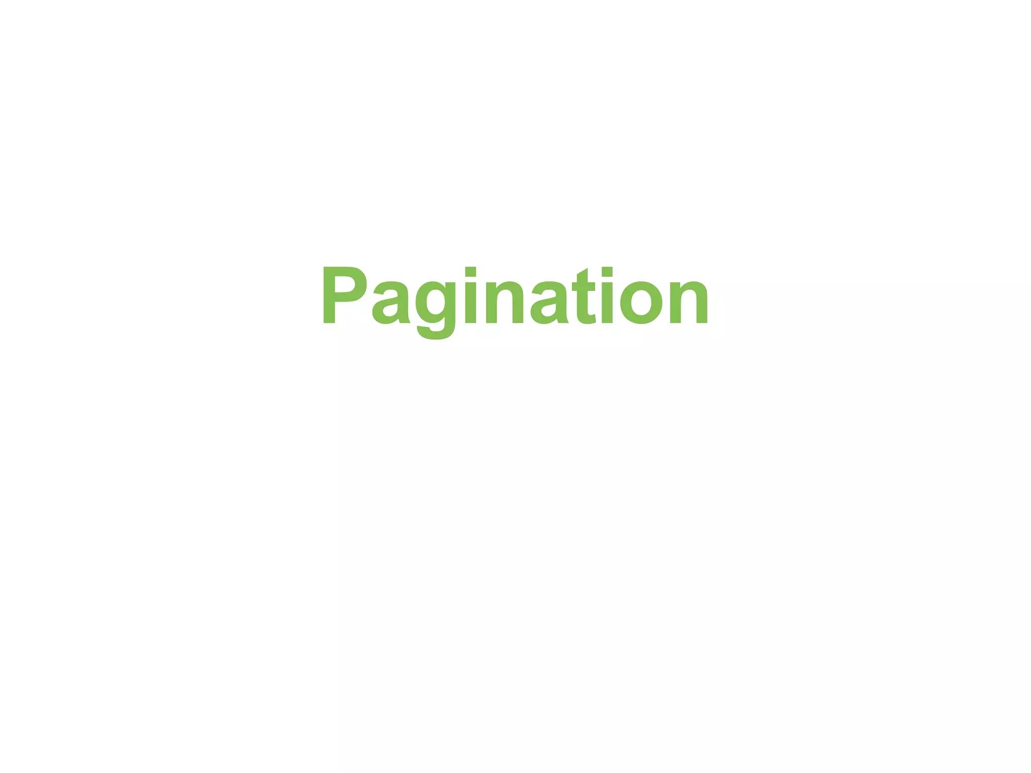 Pagination 