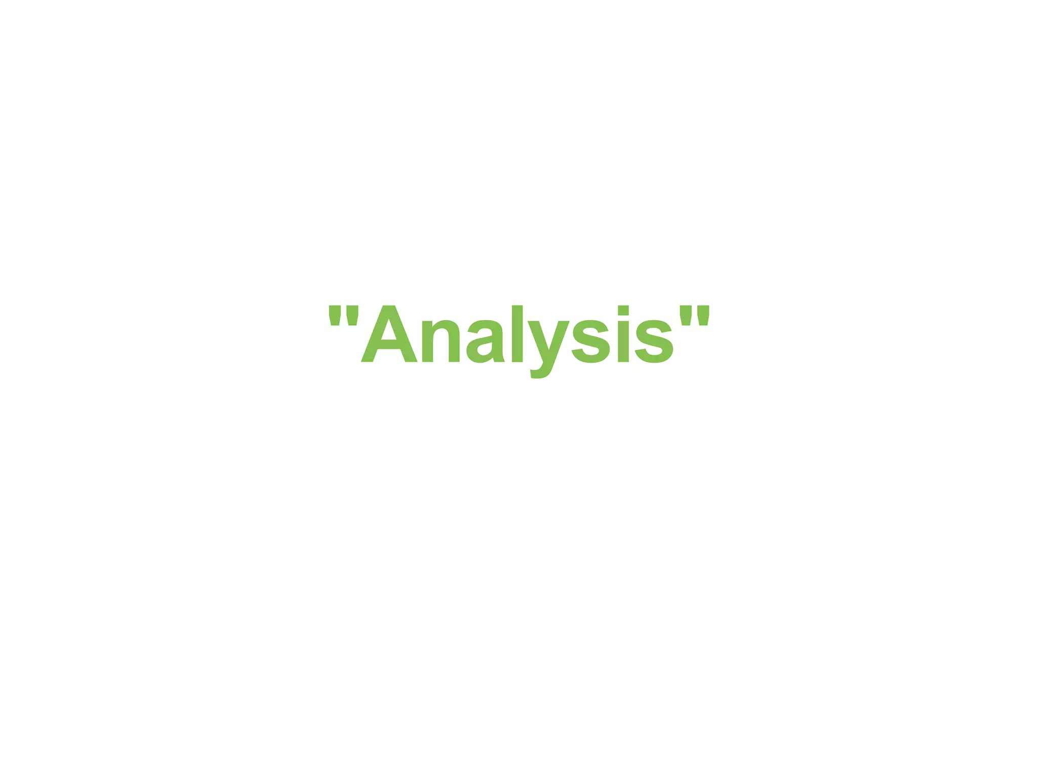 "Analysis" 