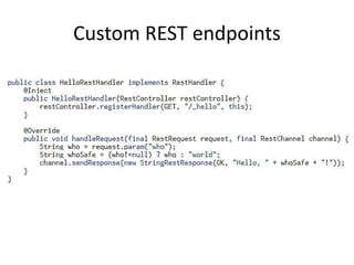 Custom REST endpoints
 
