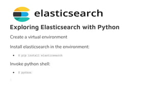 Elasticsearch python | PPTX