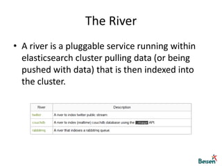 BASE supportEach document you index is there once the index operation is done. No need to commit or something similar to get everything persisted. A shard can have 1 or more replicas for HA. Gateway persistency is done in the background in an async manner.