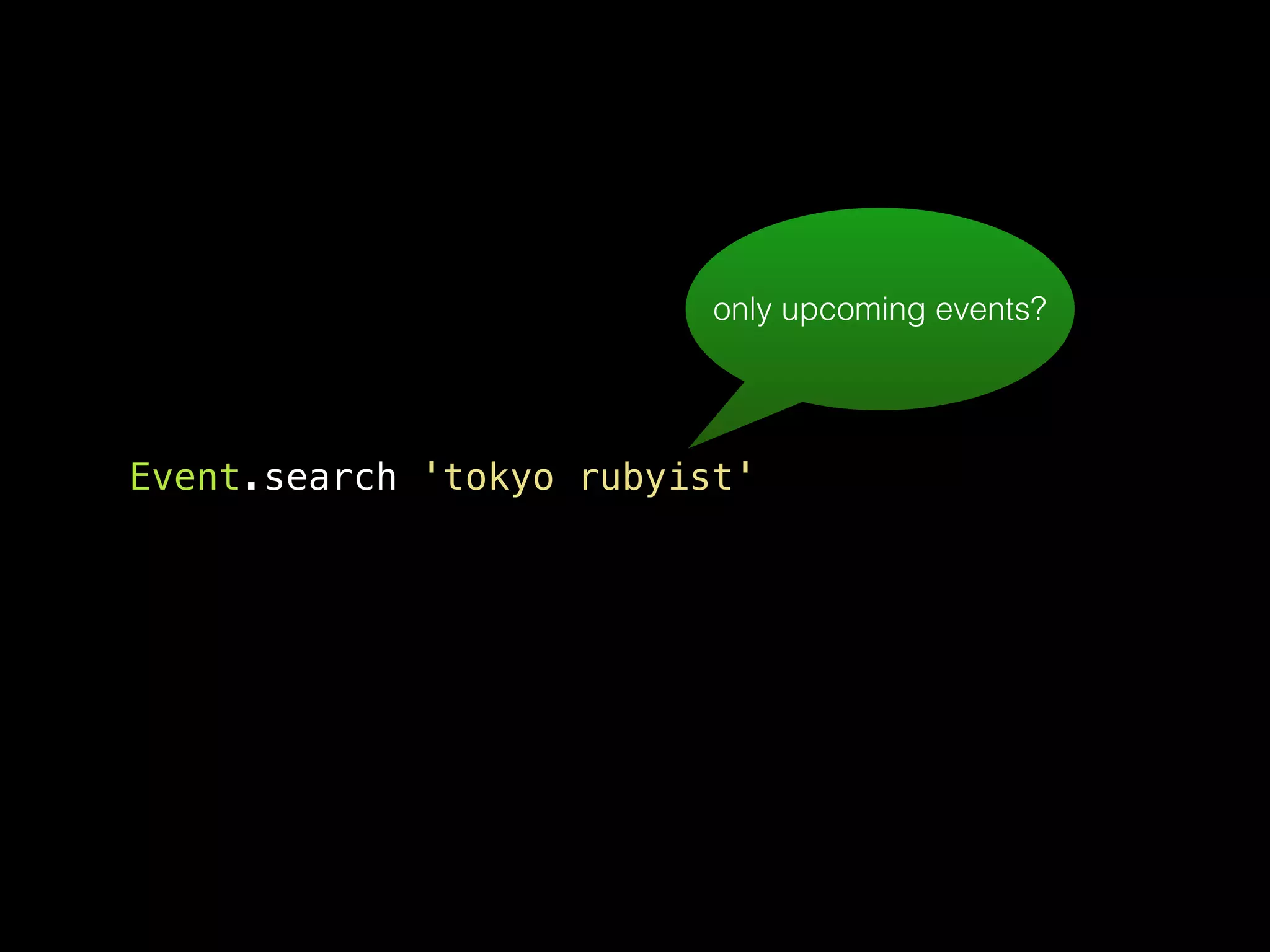 Event.search 'tokyo rubyist' only upcoming events? 