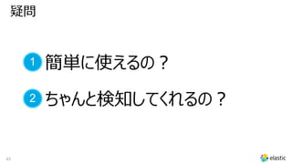 43
疑問
簡単に使えるの？
ちゃんと検知してくれるの？
1
2
 