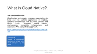 Elastic stack and cloud native architecture | PPTX