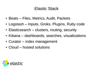 Elastic Stack ELK, Beats, and Cloud | ODP | Cloud Computing | Internet