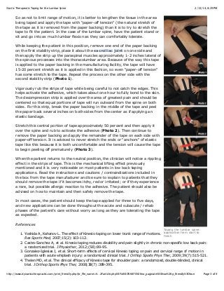 Elastic Therapeutic Taping for the Lumbar Spine