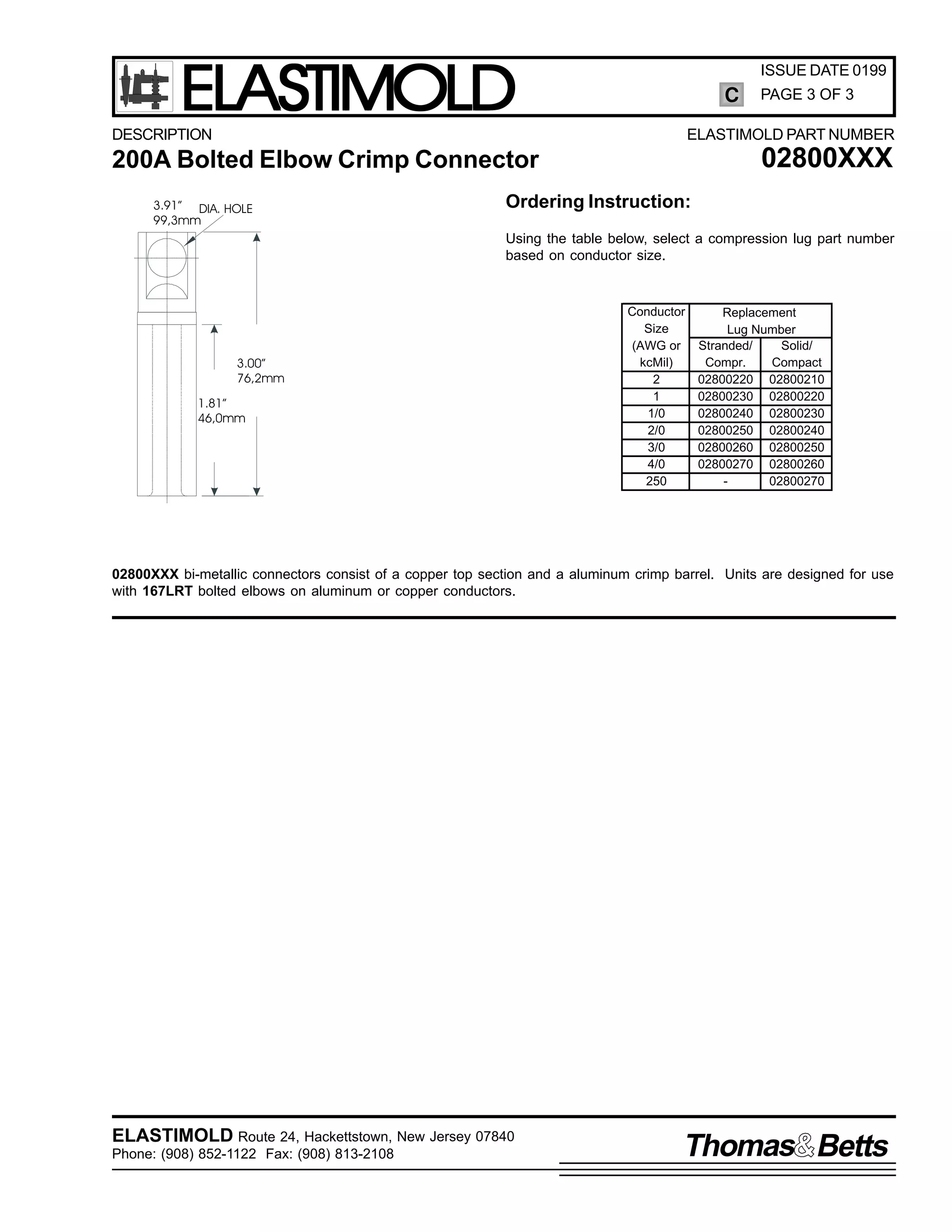 Elastimold Connectors - Loadbreak & Deadbreak Elbow & Bolted Tee Connectors - HV MV - 700 Series