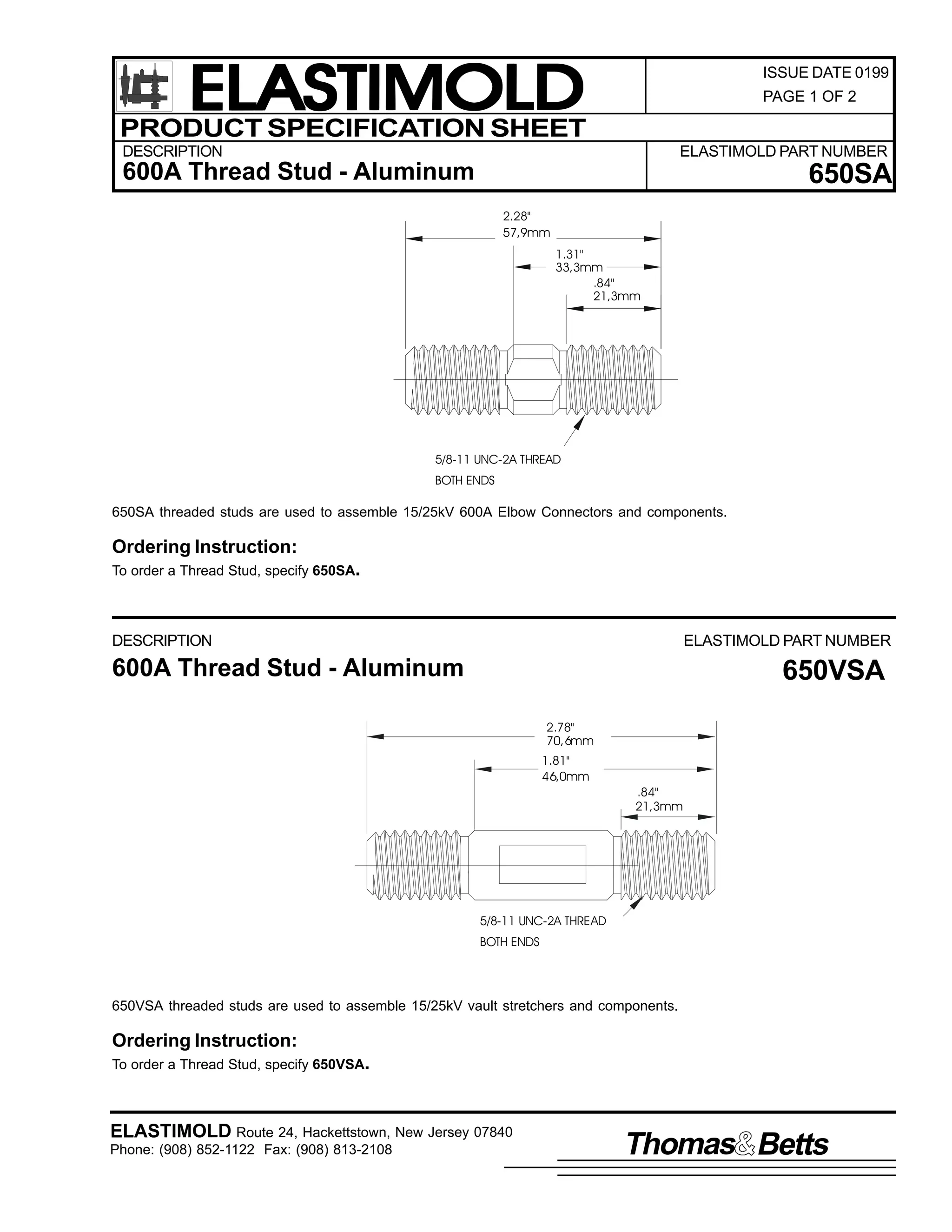 Elastimold Connectors - Loadbreak & Deadbreak Elbow & Bolted Tee Connectors - HV MV - 700 Series