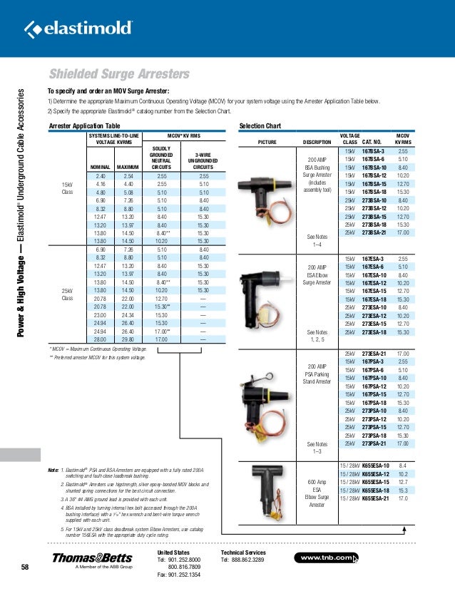 Elastimold Dead Break & Load Break Connectors & Elbows