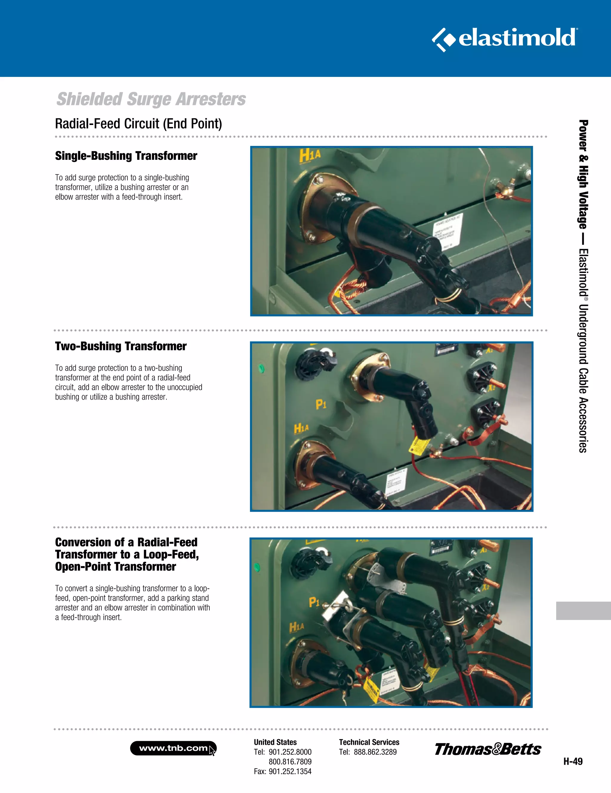 Elastimold Cable Connectors, Joints, Terminations Catalogue PDF