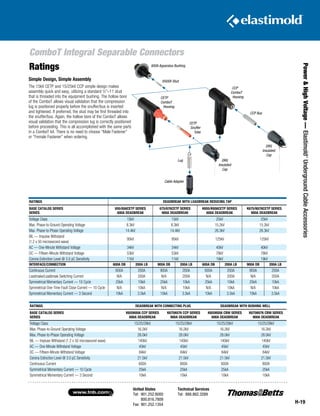 Elastimold - Cable Connectors, Joints, Terminations Catalogue | PDF