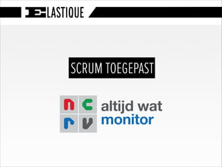 SCRUM TOEGEPAST
altijd wat
monitor
 
