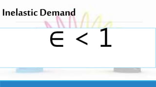 InelasticDemand
∈ < 1
 