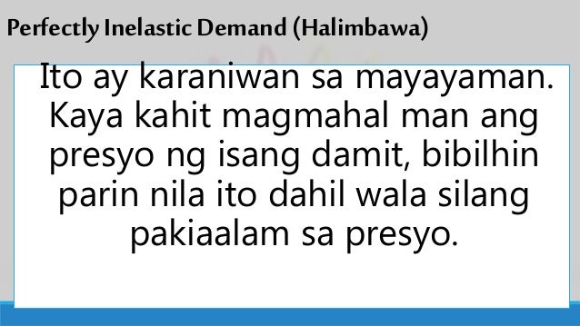 Elastisidad Ng Demand