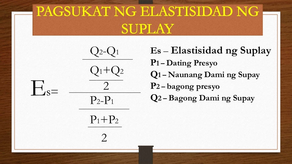 Elastisidad ng Suplay