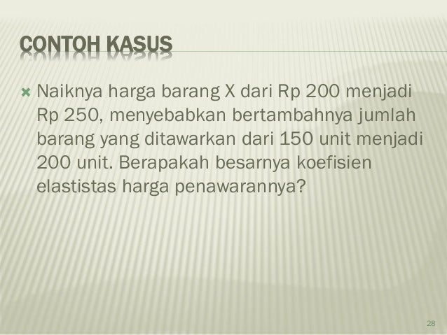 Elastisitas Permintaan Dan Penawaran Oktober 2015