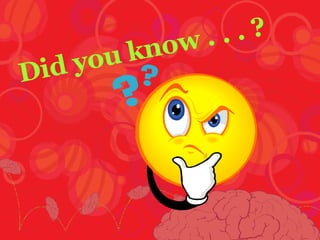 Did you know . . . ? 