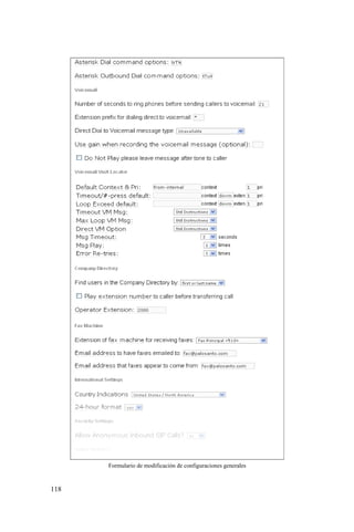 118
Formulario de modificación de configuraciones generales
 