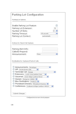 130
Configuración de un nuevo lote de parqueos
 