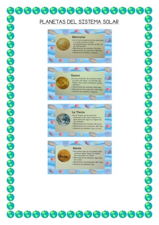 PLANETAS DEL SISTEMA SOLAR

 