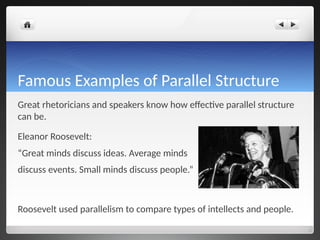 Mastering Parallel Structure for Clear and Balanced Writing | PPTX