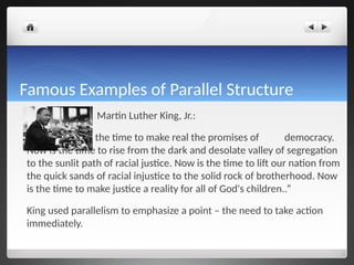 Mastering Parallel Structure for Clear and Balanced Writing | PPTX