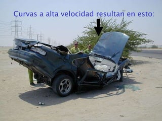 Curvas a alta velocidad resultan en esto: 