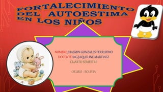 NOMBRE:JHASMIN GONZALES FERRUFINO
DOCENTE:ING.JAQUELINE MARTINEZ
CUARTO SEMESTRE
ORURO - BOLIVIA
 
