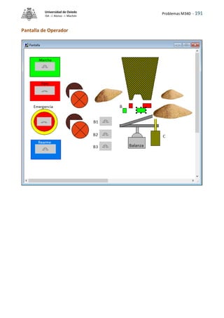 Problemas M340 - 191
Universidad de Oviedo
ISA - J. Alonso - I. Machón
Pantalla de Operador
 