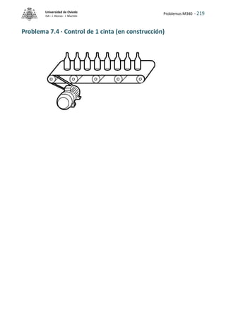 Problemas M340 - 219
Universidad de Oviedo
ISA - J. Alonso - I. Machón
Problema 7.4 · Control de 1 cinta (en construcción)
 