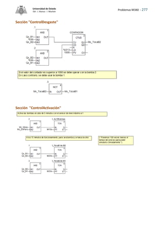 Problemas M340 - 277
Universidad de Oviedo
ISA - J. Alonso - I. Machón
Sección "ControlDesgaste"
Sección "ControlActivación"
 