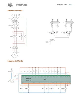 Problemas M340 - 377
Universidad de Oviedo
ISA - J. Alonso - I. Machón
Esquema de Fuerza
Esquema de Mando
 