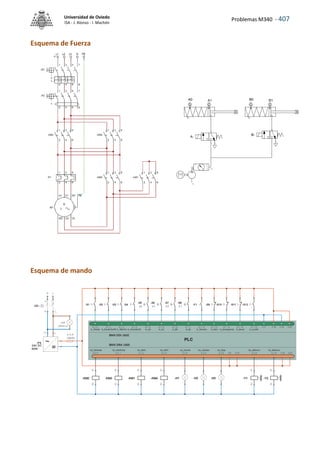 Problemas M340 - 407
Universidad de Oviedo
ISA - J. Alonso - I. Machón
Esquema de Fuerza
Esquema de mando
 