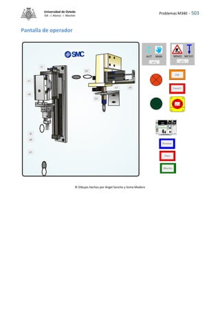 Problemas M340 - 503
Universidad de Oviedo
ISA - J. Alonso - I. Machón
Pantalla de operador
© Dibujos hechos por Angel Sancho y Sonia Madero
 