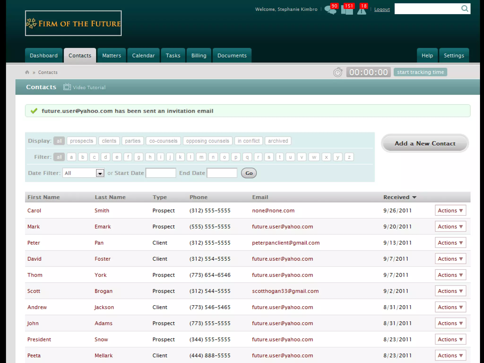 Attorney Side – Virtual Law Office 