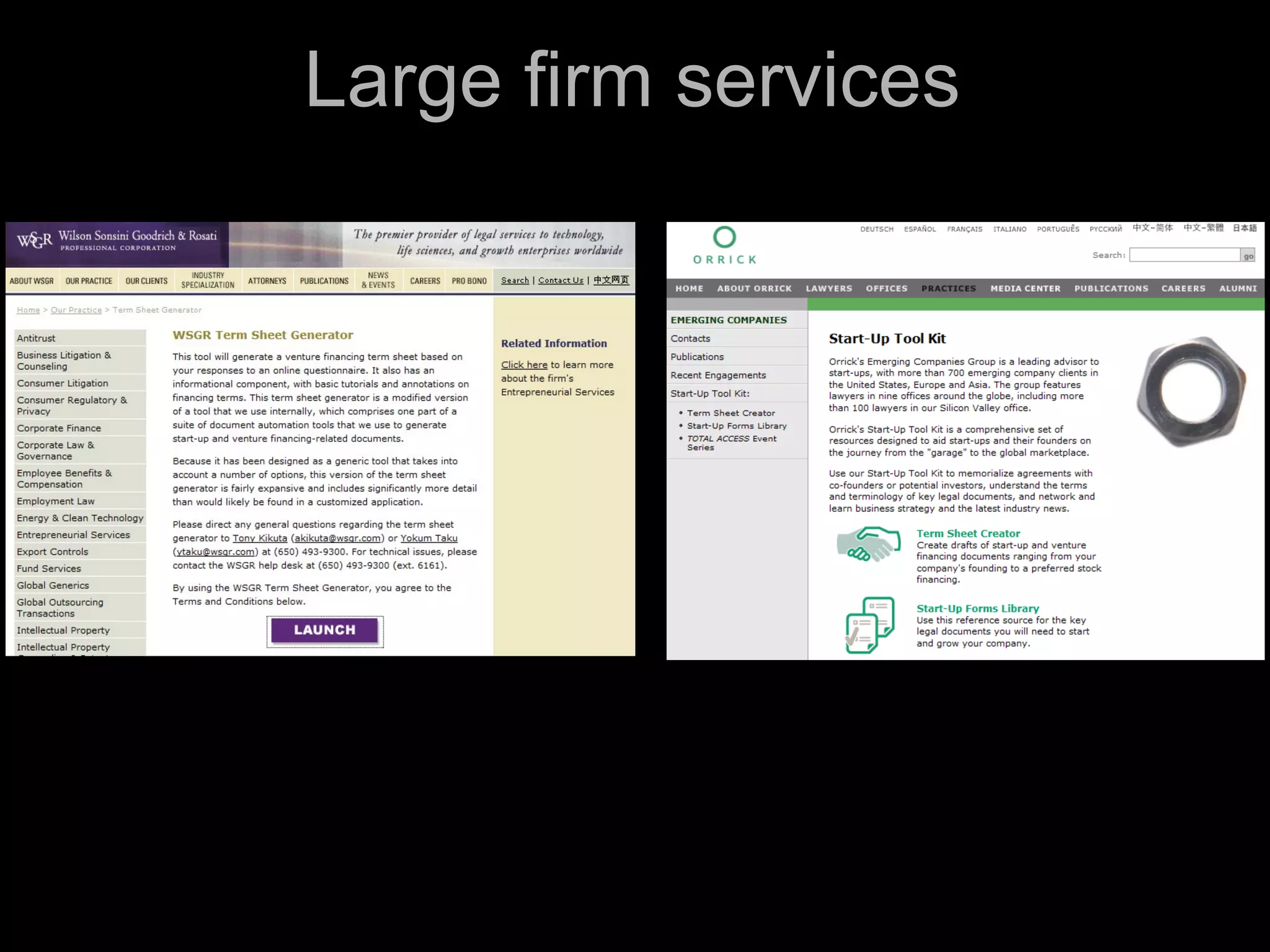 Large firm services 
