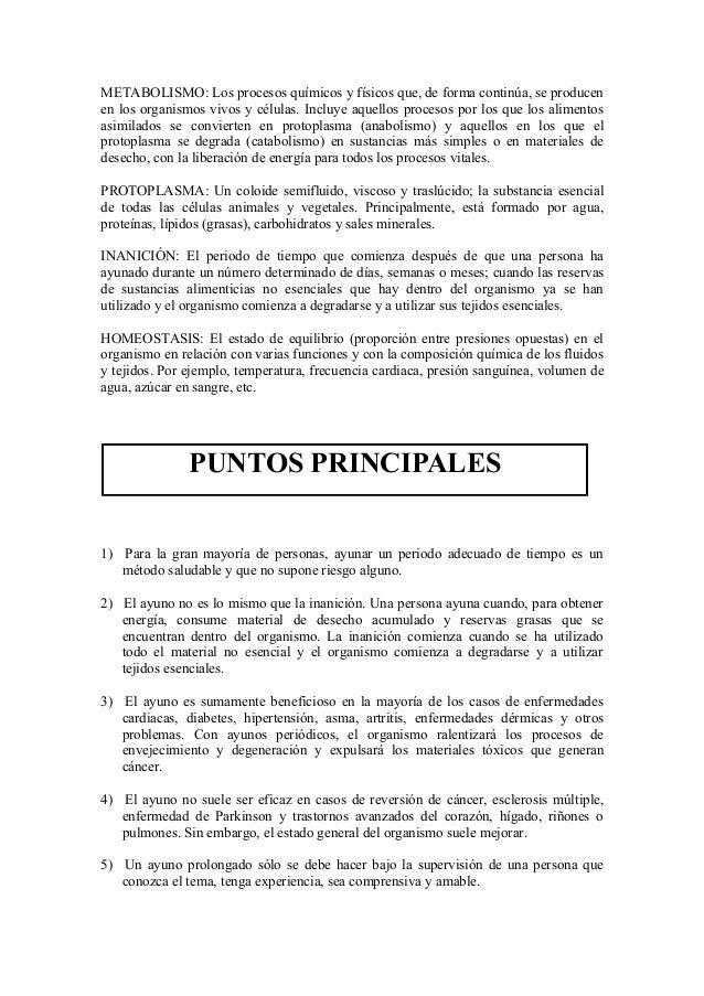 El ayuno ayuda a recuperar la salud