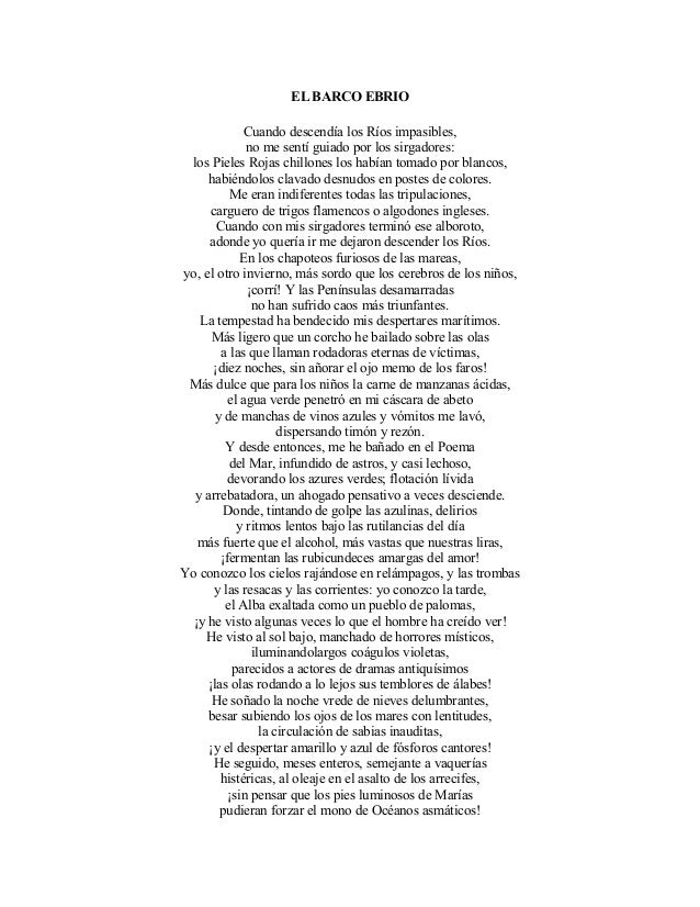 El Barco Ebrio el barco ebrio