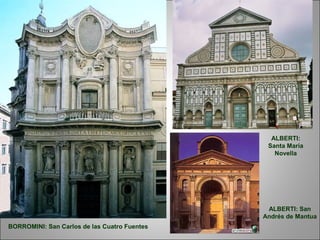 BORROMINI: San Carlos de las Cuatro Fuentes
ALBERTI: San
Andrés de Mantua
ALBERTI:
Santa María
Novella
 