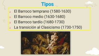 EL BARROCO en el Arte y la arquitectura- | PPTX