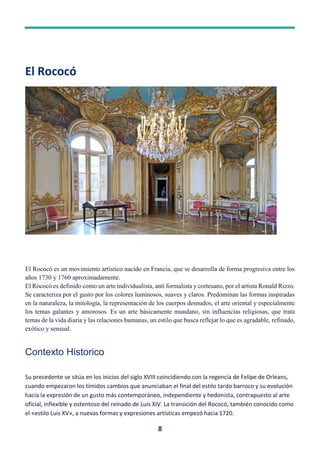 El barroco vs el Rococò | PDF