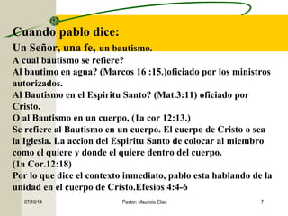 Se requiere que crezcamos y salir
de la etapa de niños y ser maestros.
07/02/15 Pastor: Mauricio Elias 7
Hebreos 5:11-12Reina-Valera Antigua (RVA)
 11 
Del cual tenemos mucho que decir, y dificultoso de declarar, por 
cuanto sois flacos para oir.12 
Porque debiendo ser ya maestros á 
causa del tiempo, tenéis necesidad de volver á ser enseñados cuáles 
sean los primeros rudimentos de las palabras de Dios; y habéis llegado 
á ser tales que tengáis necesidad de leche, y no de manjar sólido.
13 
Que cualquiera que participa de la leche, es inhábil para la palabra de 
la justicia, porque es niño;
14 
Mas la vianda firme es para los perfectos, para los que por la 
costumbre tienen los sentidos ejercitados en el discernimiento del bien 
y del mal.
 