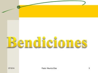        Mas la vianda firme es para los perfectos, para los que 
por la costumbre tienen los sentidos ejercitados en el 
discernimiento del bien y del mal.Heb.5:14
07/02/15 Pastor: Mauricio Elias 9
DISCERNIMIENTO DEL BIEN Y DELMAL.
 