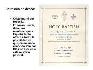 El Bautismo. Catequesis de reparación para el sacramento del Bautismo ...