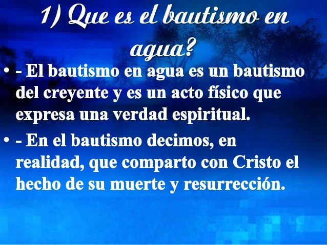 El bautismo cristiano