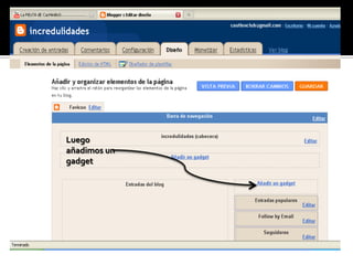Luego
añadimos un
gadget
 