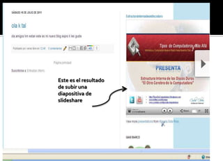Este es el resultado
de subir una
diapositiva de
slideshare
 