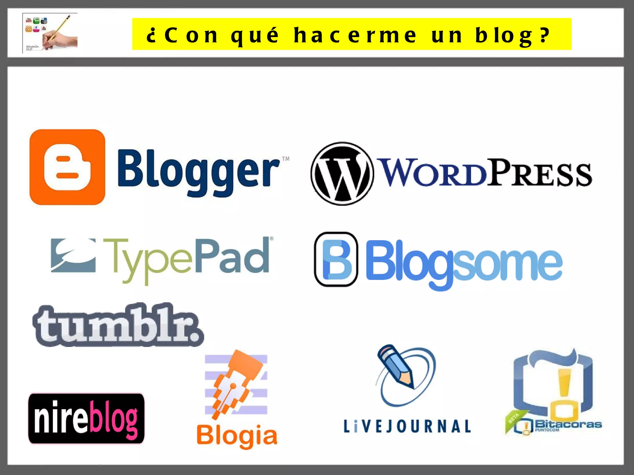 ¿Con qué hacerme un blog? 